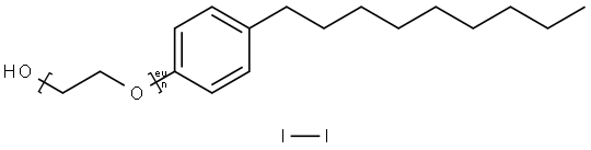 Nonyl phenoxy polyoxyethylene ethanol-iodine complex Struktur