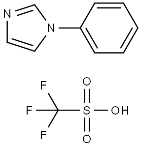 Methanesulfonic acid, 1,1,1-trifluoro-, compd. with 1-phenyl-1H-imidazole (1:1) Struktur