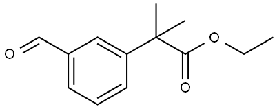 Benzeneacetic acid, 3-formyl-α,α-dimethyl-, ethyl ester Struktur