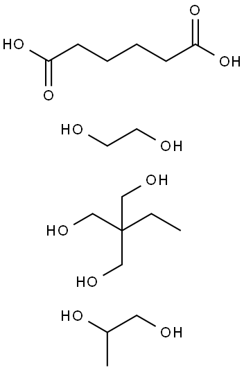 Adipic acid-ethyleneglycol-propyleneglycol-trimethylolpropane copolymer Struktur