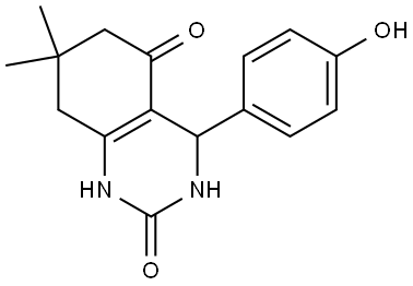 4-(4-HYDROXYPHENYL)-7,7-DIMETHYL-4,6,7,8-TETRAHYDRO-2,5(1H,3H)-QUINAZOLINEDIONE Struktur