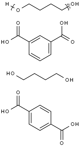 1,3-Benzenedicarboxylic acid, polymer with 1,4-benzenedicarboxylic acid, 1,4-butanediol and .alpha.-hydro-.omega.-hydroxypoly(oxy-1,4-butanediyl) Struktur