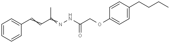 2-(4-BUTYLPHENOXY)-N'-(1-METHYL-3-PHENYL-2-PROPENYLIDENE)ACETOHYDRAZIDE Struktur