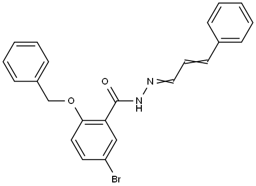 2-(BENZYLOXY)-5-BROMO-N'-(3-PHENYL-2-PROPENYLIDENE)BENZOHYDRAZIDE Struktur