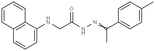 N'-(1-(4-METHYLPHENYL)ETHYLIDENE)-2-(1-NAPHTHYLAMINO)ACETOHYDRAZIDE Struktur