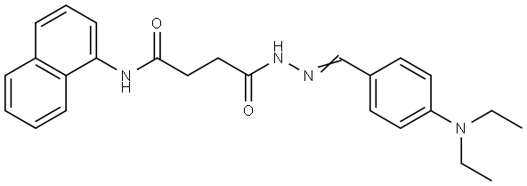 4-(2-(4-(DIETHYLAMINO)BENZYLIDENE)HYDRAZINO)-N-(1-NAPHTHYL)-4-OXOBUTANAMIDE Struktur