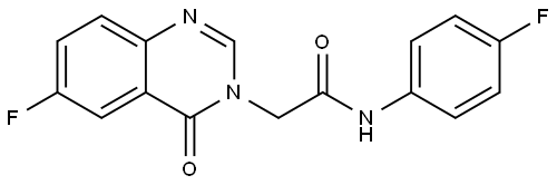 2-(6-FLUORO-4-OXO-3(4H)-QUINAZOLINYL)-N-(4-FLUOROPHENYL)ACETAMIDE Struktur