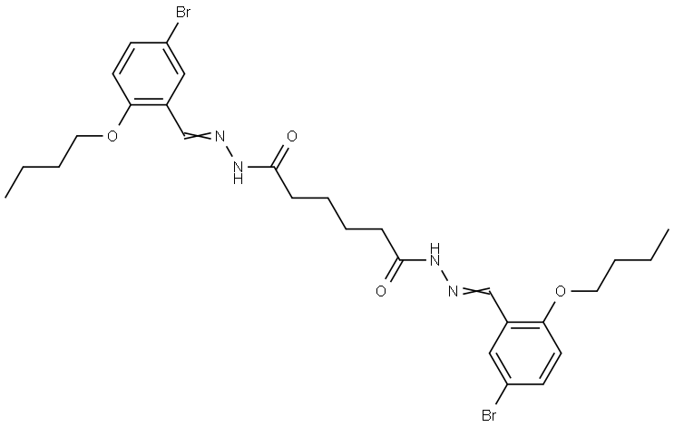 N'(1),N'(6)-BIS(5-BROMO-2-BUTOXYBENZYLIDENE)HEXANEDIHYDRAZIDE Struktur