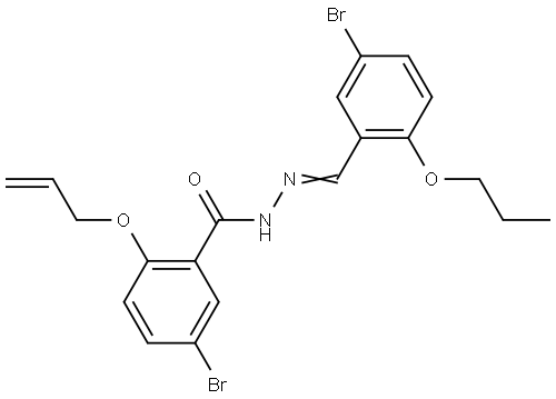 2-(ALLYLOXY)-5-BROMO-N'-(5-BROMO-2-PROPOXYBENZYLIDENE)BENZOHYDRAZIDE Struktur