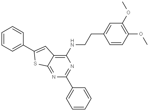 N-(2-(3,4-DIMETHOXYPHENYL)ETHYL)-2,6-DIPHENYLTHIENO(2,3-D)PYRIMIDIN-4-AMINE Struktur