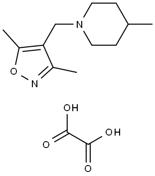 1-[(3,5-DIMETHYL-4-ISOXAZOLYL)METHYL]-4-METHYLPIPERIDINE OXALATE Struktur