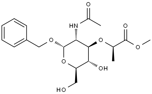 N-Acetyl-1-O-(phenylmethyl)-α-muramic Acid Methyl Ester Struktur