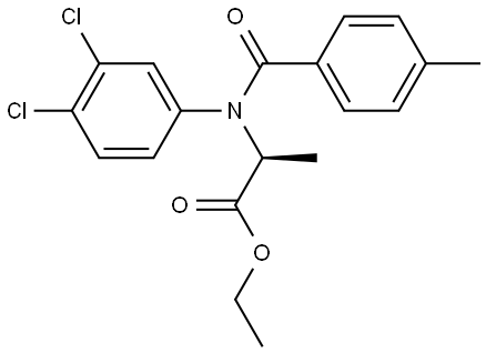 L-Alanine, N-(3,4-dichlorophenyl-N-(4-methylbenzoyl)-, ethyl ester (9CI) Struktur