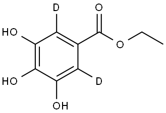 ethyl 3,4,5-trihydroxybenzoate-2,6-d2 Struktur