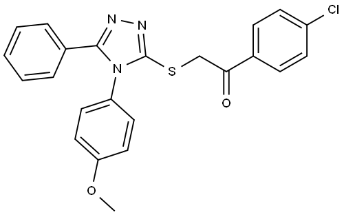 1-(4-CL-PHENYL)-2-((4-(4-METHOXYPHENYL)-5-PH-4H-1,2,4-TRIAZOL-3-YL)THIO)ETHANONE Struktur