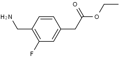 Ethyl 4-(aminomethyl)-3-fluorobenzeneacetate Struktur