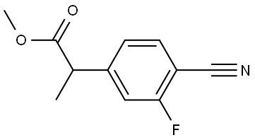 methyl 2-(4-cyano-3-fluorophenyl)propanoate Struktur