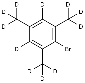 2-bromo-1,3,5-tris(methyl-d3)benzene-4,6-d2 Struktur