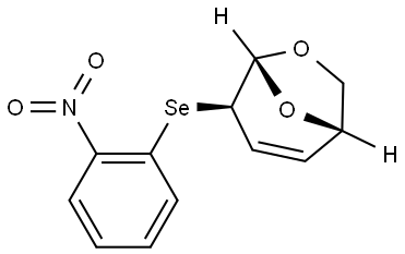 β-D-erythro-Hex-3-enopyranose, 1,6-anhydro-3,4-dideoxy-2-Se-(2-nitrophenyl)-2-seleno- (9CI) Struktur