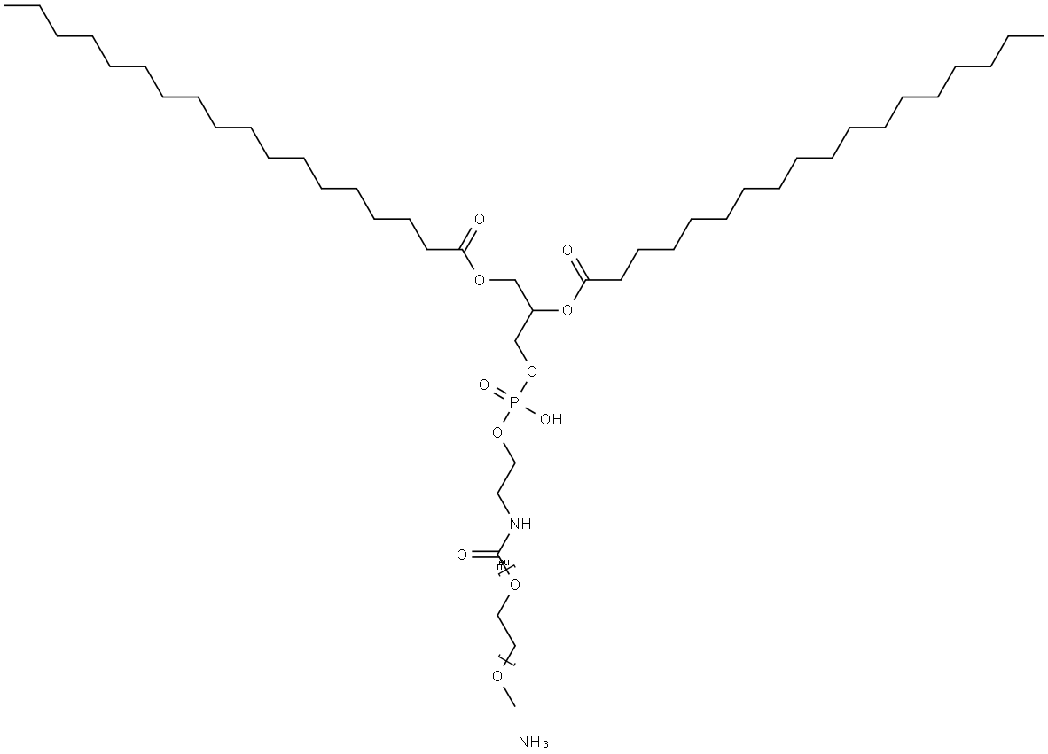 1,2-distearoyl-sn-glycero-3-phosphoethanolaMine-N-[Methoxy(polyethylene glycol)-2000] (aMMoniuM salt Struktur