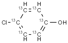 [U-Ring-13C6]-4-Chlorophenol Struktur