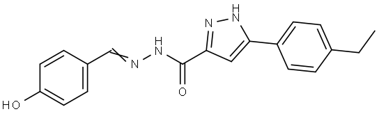 3-(4-ETHYLPHENYL)-N'-(4-HYDROXYBENZYLIDENE)-1H-PYRAZOLE-5-CARBOHYDRAZIDE Struktur