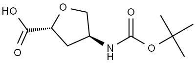 D-erythro-Pentonic acid, 2,5-anhydro-3,4-dideoxy-4-[[(1,1-dimethylethoxy)carbonyl]amino]- Struktur