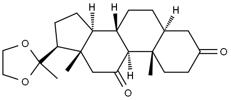 Pregnane-3,11,20-trione, cyclic 20-(1,2-ethanediyl acetal), (5α)- Struktur