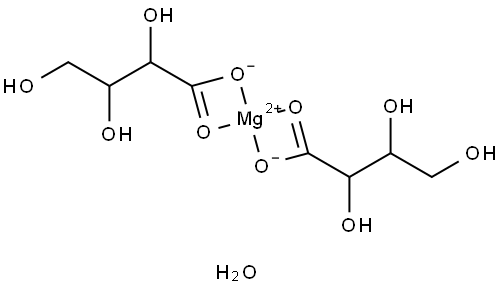 Magnesium, bis[(2R,3S)-2,3,4-trihydroxybutanoato-κO,κO′]-, hydrate (1:1), (T-4)- Struktur