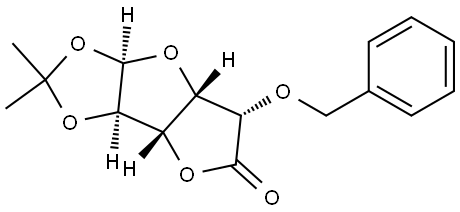 5-O-Benzyl-1,2-O-isopropylidene-α-D-glucofuranuronic acid, γ-lactone Struktur