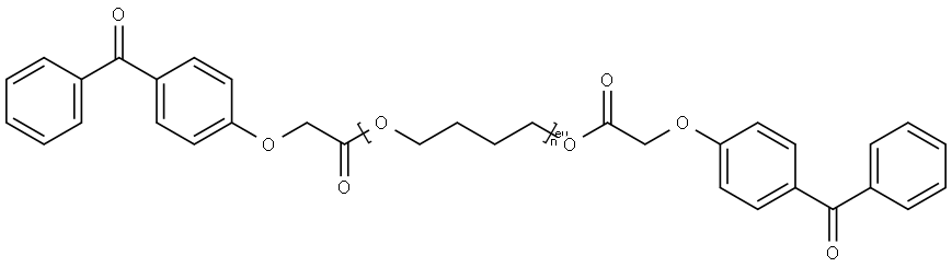 Poly(ethyleneglycol) bis(p-dimethylamino benzoate) Struktur