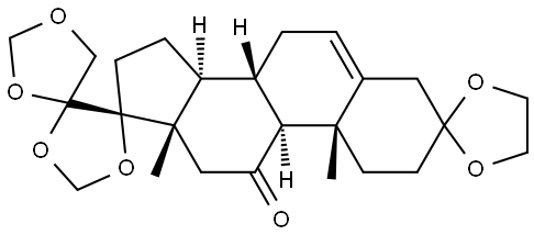 Pregn-5-ene-3,11-dione, 17,20:20,21-bis[methylenebis(oxy)]-, cyclic 3-(1,2-ethanediyl acetal)