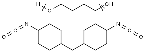 Poly(oxy-1,4-butanediyl), .alpha.-hydro-.omega.-hydroxy-, polymer with 1,1-methylenebis4-isocyanatocyclohexane Struktur