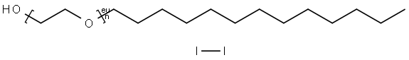 Tridecylpoly(ethyleneoxy)ethanol - iodine complex Struktur