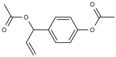 Benzenemethanol, 4-(acetyloxy)-α-ethenyl-, 1-acetate Struktur