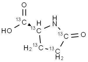 [13C5]-L-Pyroglutamic acid Struktur