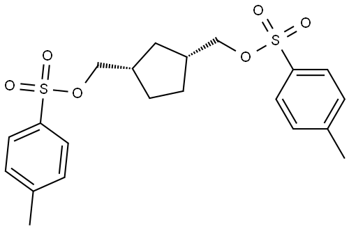 1,3-Cyclopentanedimethanol, 1,3-bis(4-methylbenzenesulfonate), (1R,3S)-rel- Struktur