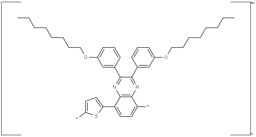 Poly[[2,3-bis(3-octyloxyphenyl)-5,8-quinoxalinediyl]-2,5-thiophenediyl] Struktur