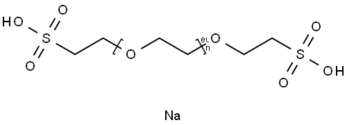 Poly(oxy-1,2-ethanediyl), .alpha.-(2-sulfoethyl)-.omega.-(2-sulfoethoxy)-, disodium salt Struktur