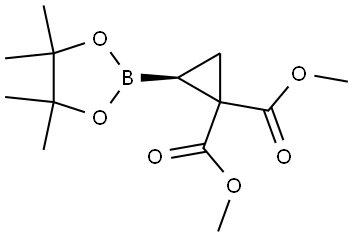 dimethyl 2-(4,4,5,5-tetramethyl-1,3,2-dioxaborolan-2-yl)cyclopropane-1,1-dicarboxylate Struktur