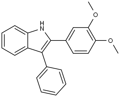 2-(3,4-dimethoxyphenyl)-3-phenyl-1H-indole Struktur