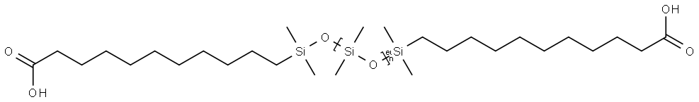 POLYDIMETHYLSILOXANE, CARBOXYDECYLDIMETHYL TERMINATED Struktur