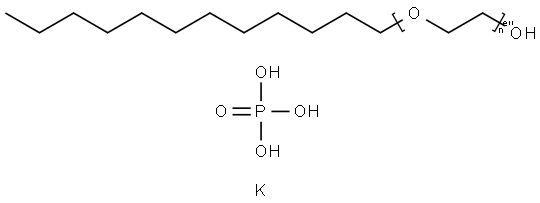 Poly(oxy-1,2-ethanediyl), .alpha.-dodecyl-.omega.-hydroxy-, phosphate, potassium salt Struktur