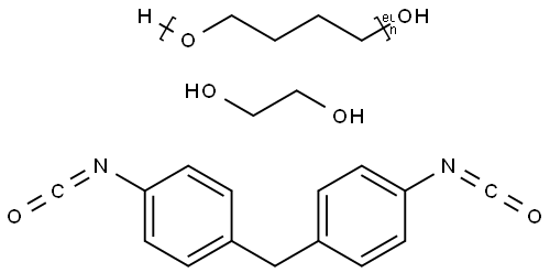 1,2-Ethanediol, polymer with .alpha.-hydro-.omega.-hydroxypoly(oxy-1,4-butanediyl) and 1,1-methylenebis4-isocyanatobenzene, block Struktur