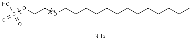 TRIDECYLALCOHOL,ETHOXYLATEDANDSULPHATED,AMMONIUMSALT Struktur