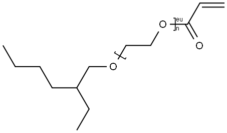 2-Ethylhexan-1-ol, ethoxylated, esters with acrylic acid Struktur