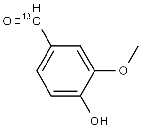 Vanillin-alpha-13C Struktur