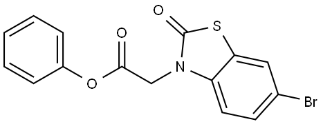 (6-BROMO-2-OXO-BENZOTHIAZOL-3-YL)-ACETIC ACID PHENYL ESTER Struktur