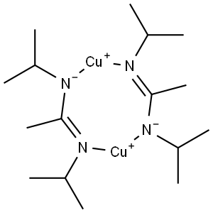 bis[μ-[n,n'-bis(1-methylethyl)-ethanimidamidato-κn:κn']]di-copper Struktur