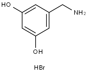 5-(aminomethyl)benzene-1,3-diol hydrobromide Struktur